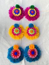 Boho Earrings Set of 3 pairs Crochet Earrings Large Circle Tassel  Drop Earrings